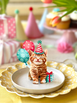 Mini Birthday Kitten Pop-up Greeting Card
