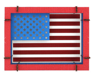 American Flag Laser Cut Art Diorama