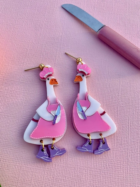 Not Picasso - Chef Gordon Goose Earrings