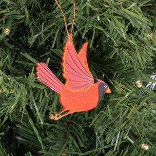 Cardinal Wooden Ornament by Tulia's Artisan Gallery