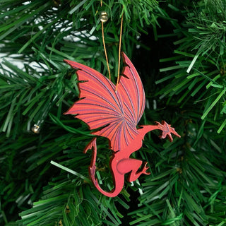 Welsh Dragon Wood Ornament