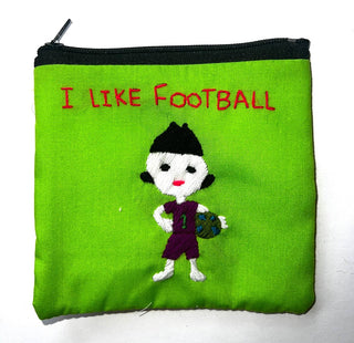 "Chalee" Hand Embroidered Pouches by Hmong Youth in Laos
