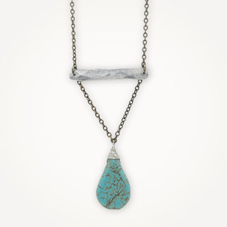 Balance Necklace - Turquoise Teardrop