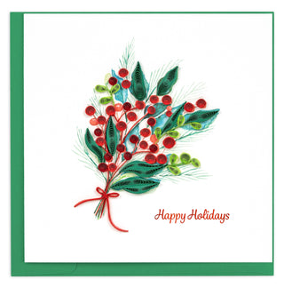 Holly Berry Bunch Greeting Card