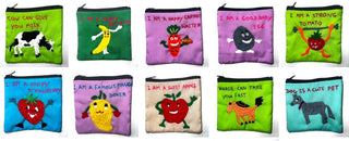 "Chalee" Hand Embroidered Pouches by Hmong Youth in Laos