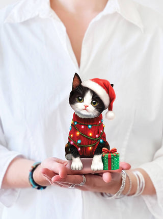 Mini Christmas Kitten  (10 Mini Pop-up Greeting Cards)