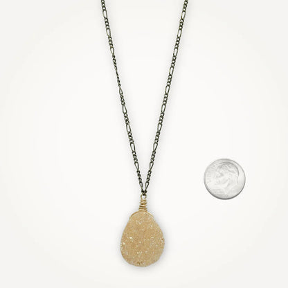 Champagne Druzy Pendant Necklace