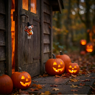 Sabrina the Pumpkin Mouse Halloween Ornament