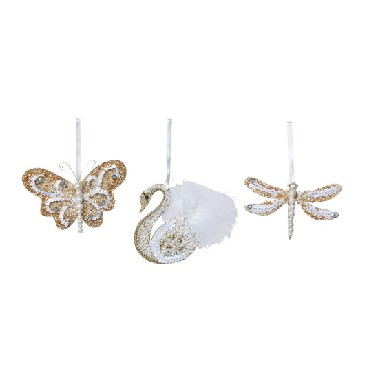 Park Hill Collection Sequined and Feathered Glam Ornament, 3