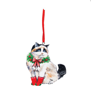 Christmas Wreath Cat Ornament