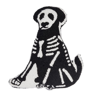 Dog Shaped Skeleton Hooked Pillow