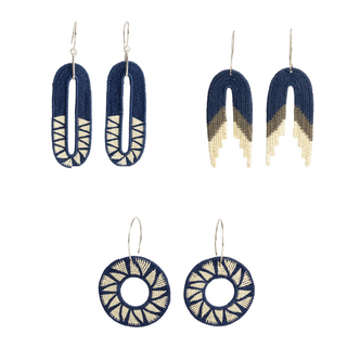 Navy Earrings TAVWE Collection