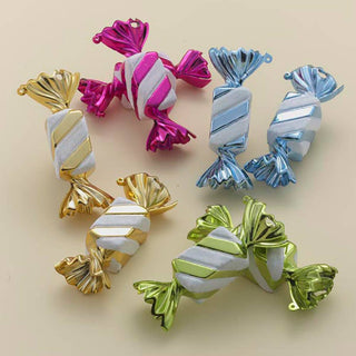 4" CANDY W/WHITE GLITTER CLUSUITER SET 2P 4A