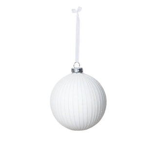 Park Hill Collection Glistening Snowdrift Glass Ball Ornamen