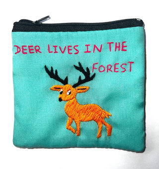"Chalee" Hand Embroidered Pouches by Hmong Youth in Laos