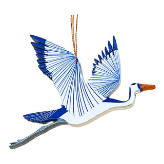 Heron Wooden Ornament by Tulia's Artisan Gallery