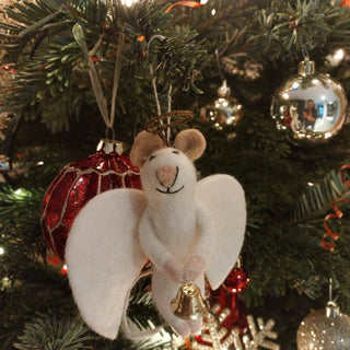 Handmade Felt Hanging Angelica Mouse Christmas Tree Decor