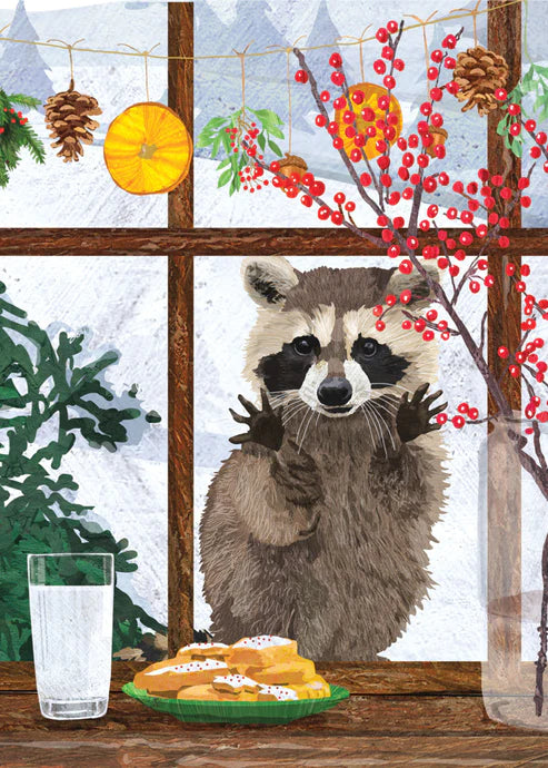 HEARTH RACCOON (SINGLE NOTECARD)