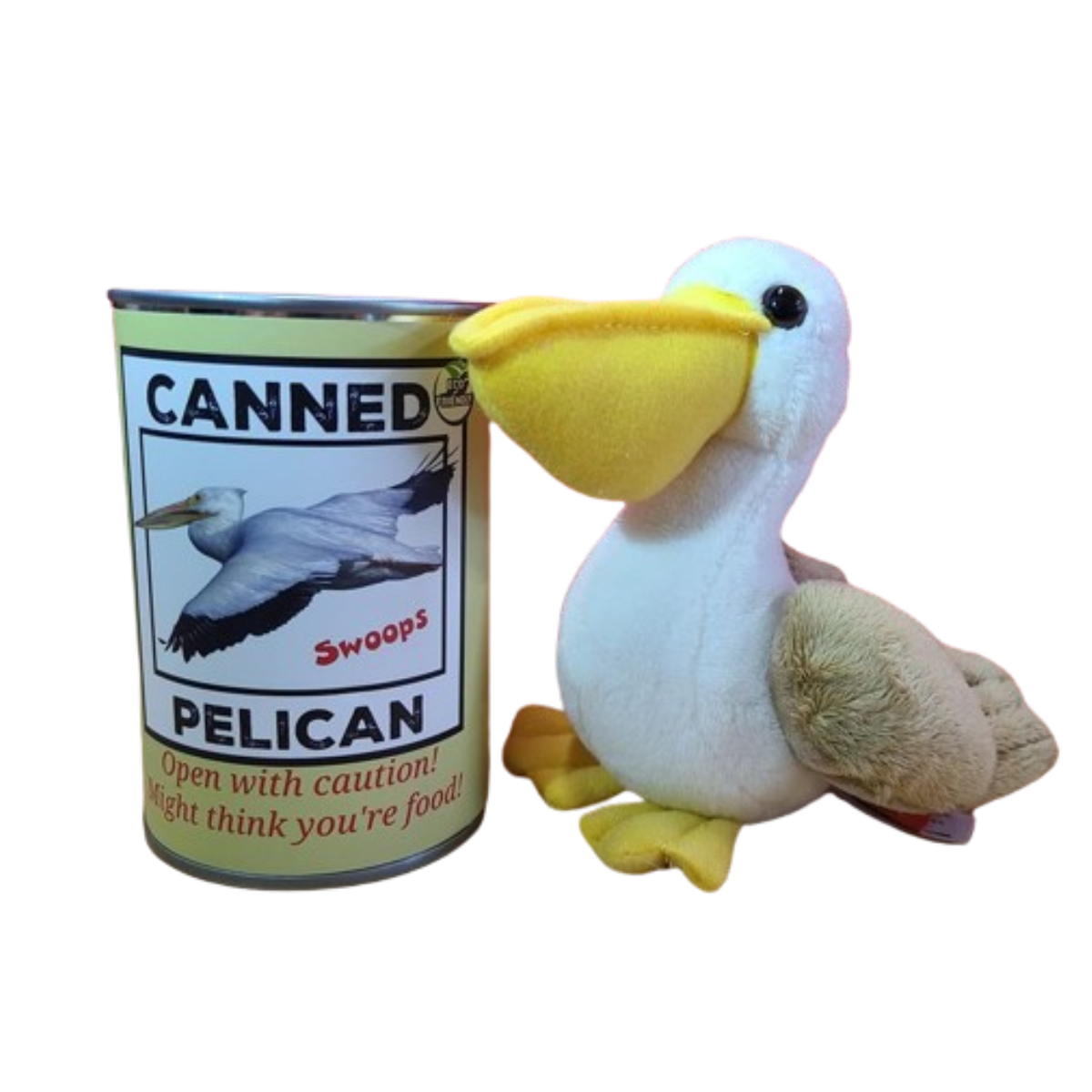 Swoops the Canned Pelican - Eco-Friendly and Recycled Gift