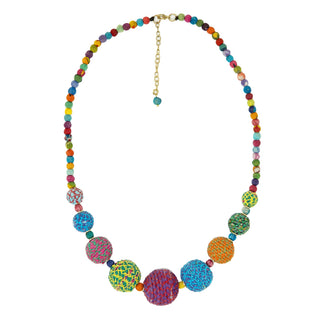 Threaded Kantha Graduated Necklace