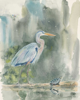 "Swamp Friends" Watercolor Fine Art Print: 5" x 7"