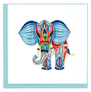 Abstract Elephant Quilled Greeting Card