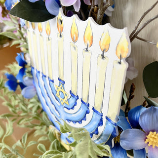 Menorah Decornament-Wreath Flair Hanukkah Holidays Charm