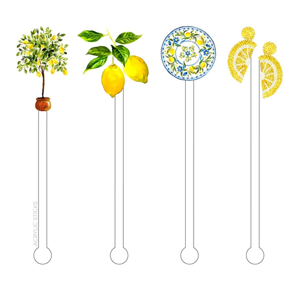 Acrylic Sticks - Lemon Life Stir Sticks