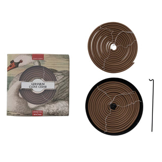 Geranium Clove Cedar | Outdoor Hanging Incense Coils