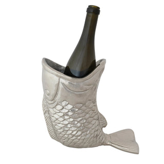 Cast Aluminum Fish Shaped Bottle Holder