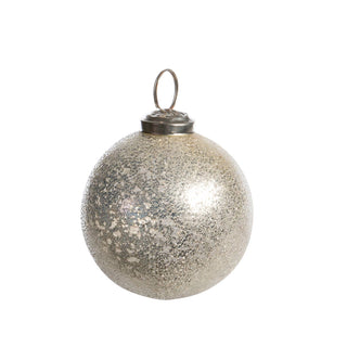 Park Hill Collection Frosted Icy Silver Glass Ball Ornament