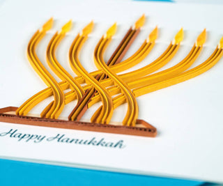 Hanukkah Menorah Quilled Card