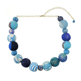 Kantha Azure Bauble Necklace