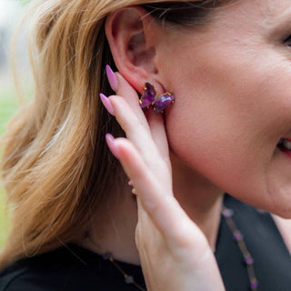 Papillon Earrings in Amethyst