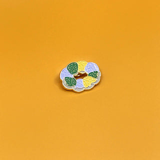 Mardi Gras King Cake Enamel Pin