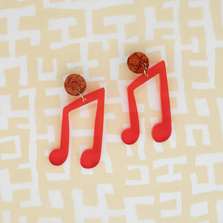 Nat'ly Earrings: Music Note
