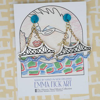 Nat'ly Earrings: Crescent City Connection Bridge