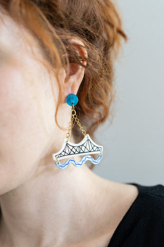 Nat'ly Earrings: Crescent City Connection Bridge