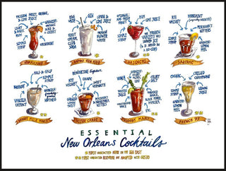 Essential New Orleans Cocktails Print