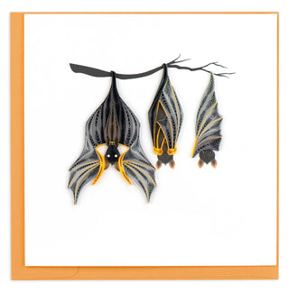 Quilled Bats Halloween Card