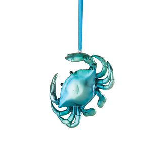 Christmas Iridescent Blue Crab Ornament