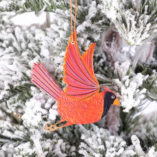 Cardinal Wooden Ornament by Tulia's Artisan Gallery