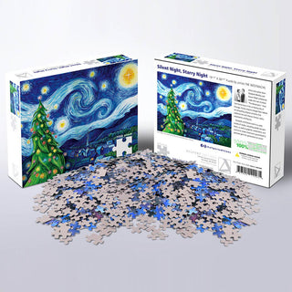 Silent Night, Starry Night Van Gogh 1000 Piece Puzzle