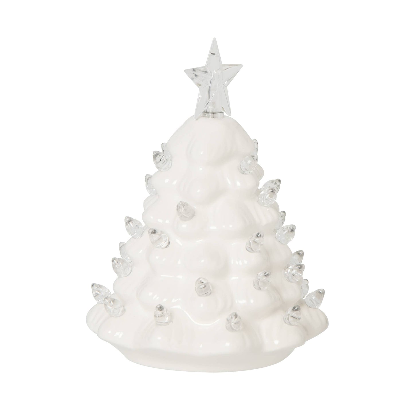 Christmas Tree Small White LED Decorative Figurine