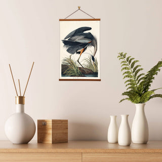 Great Blue Heron Canvas Print by John James Audubon