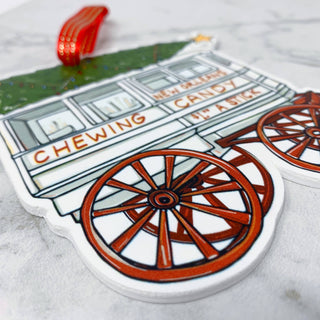 Roman Candy Cart Christmas Tree Ornament New Orleans Holiday