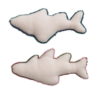 Cotton Tufted Fish Shaped Pillow