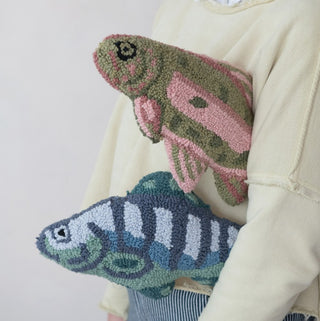 Cotton Tufted Fish Shaped Pillow