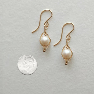 Gold Peapod Earrings - One Pea