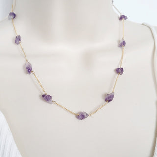 Gossamer Chain Necklace Amethyst